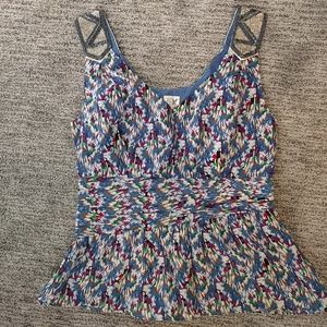 Cinched top with beaded straps